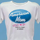 American Mom Personalized Scoop-Neck T-Shirt